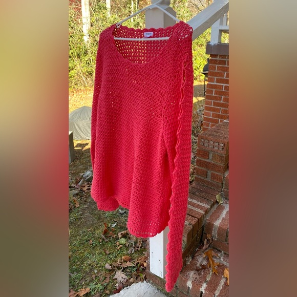 Westport Croqueted Sweater Long Sleeve W/ Open Scalloping On Sleeves Size Large - Picture 5 of 16
